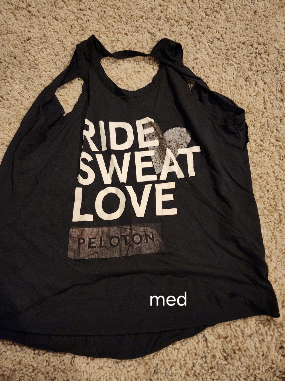 Peloton Black Women's 'Ride Sweat Love' Graphic Tank